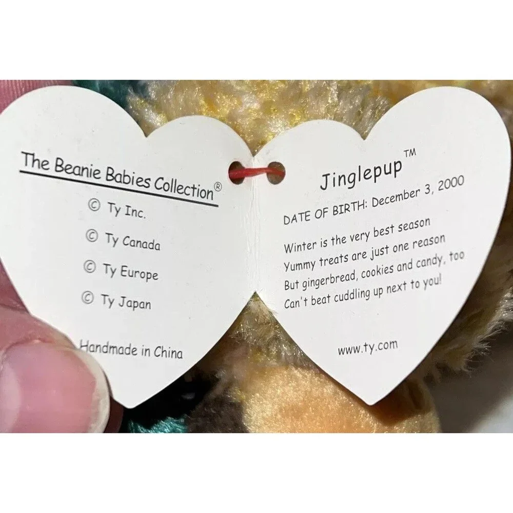 TY Beanie Babies JINGLEPUP 9” New with Tags! With Errors